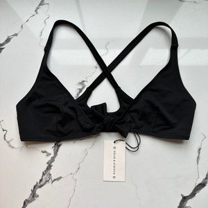 Solid & Striped Fiona Bikini Top - Black - Size M